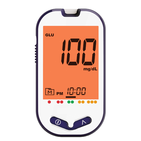 Glucose Monitoring System TD-4257 with different Color Range Indicator is used to check blood sugar levels.